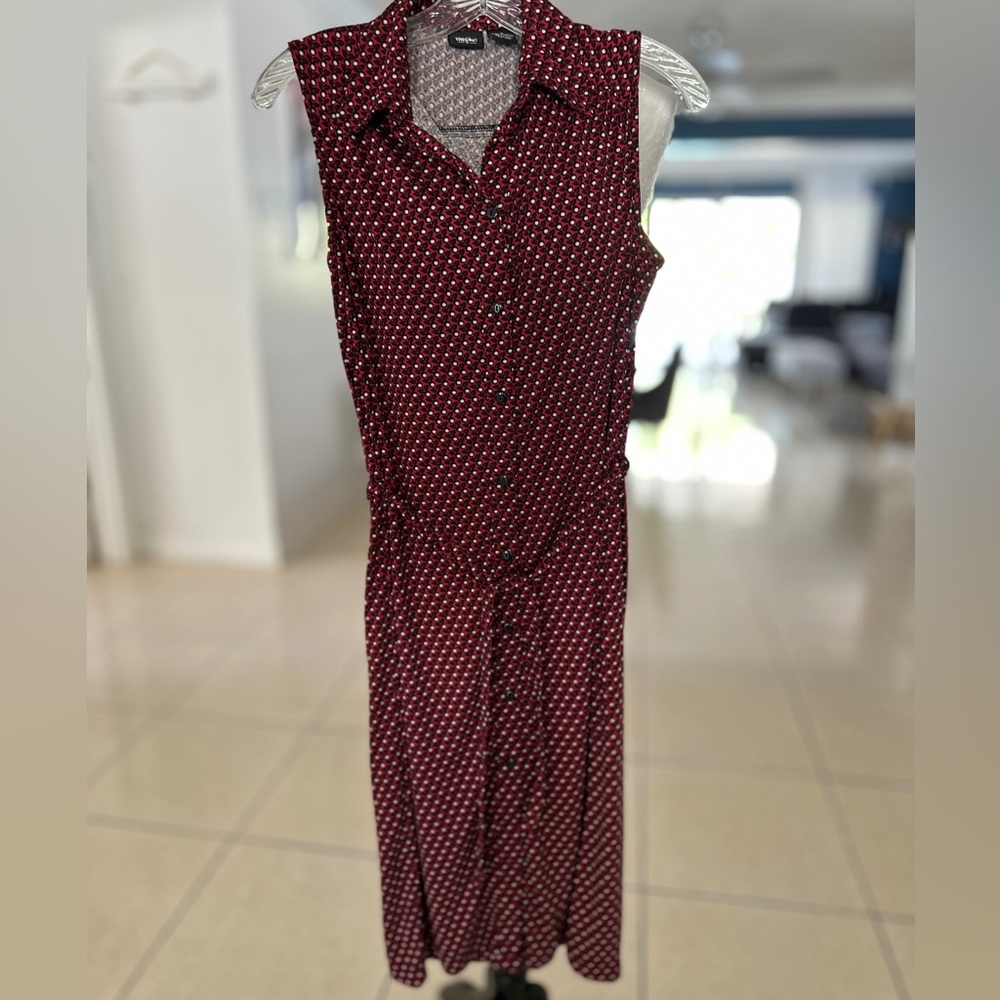 Mossimo Supply Co. Red and Black Patterned Dress